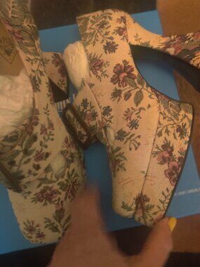 John Fluevog Brocade Munster shoes size 13 W 11 M New